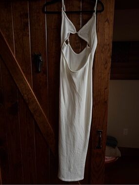 White Cutout Maxi Dress